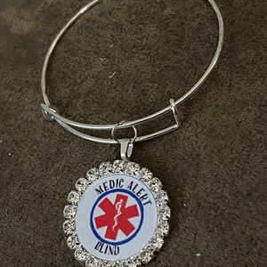 Medic alert blind bracelet